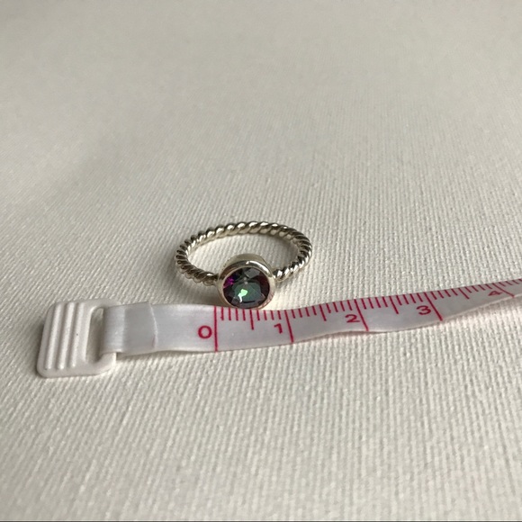 Mystic Topaz & Sterling Silver Twist Ring NEW - Picture 7 of 8